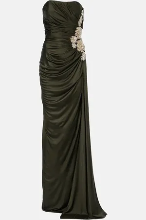 Costarellos Elettra embellished jersey gown