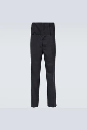 DRIES VAN NOTEN High-rise wool straight pants