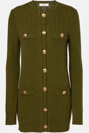 Chloé Cable-knit cotton cardigan