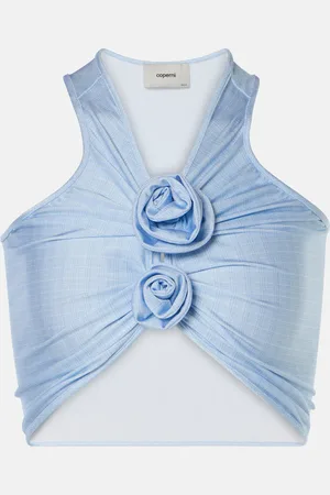 COPERNI Floral-appliquÃ© crop top