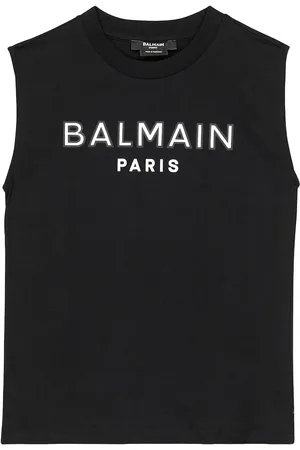 Balmain Logo cotton jersey top