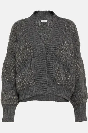 Brunello Cucinelli Wool, cashmere, and silk cardigan