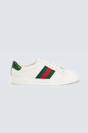 Gucci Ace Web Stripe leather sneakers