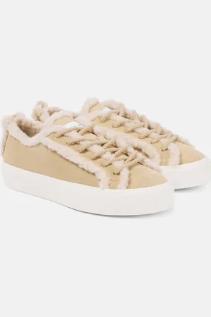 INUIKII Shearling-lined suede sneakers