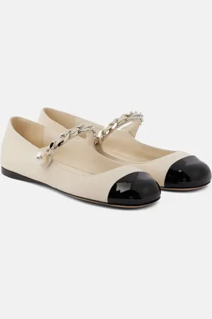 Miu Miu Chain-detail leather Mary Jane flats
