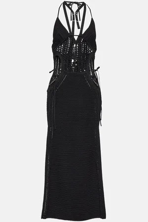 DION LEE Crochet halterneck midi dress