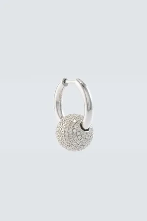 Rainbow K 18kt gold single earring with pavÃ© diamonds