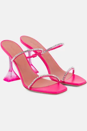 Amina Muaddi Gilda 95 embellished PVC sandals