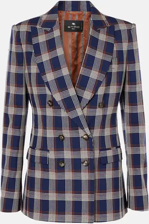 Etro Checked wool blazer