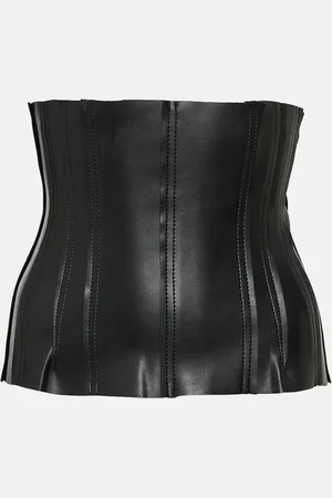 Norma Kamali Grace faux leather corset top