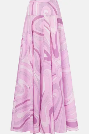 Puccini Marmo cotton muslin maxi skirt