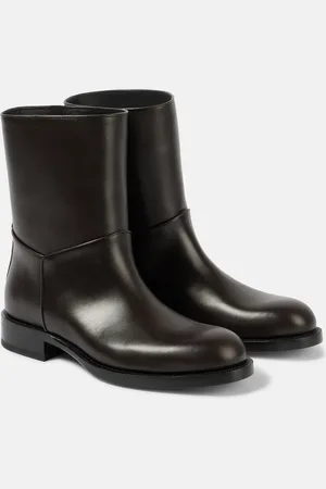 The Row Nobilis leather ankle boots