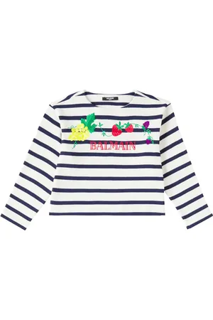 Balmain Striped cotton jersey T-shirt