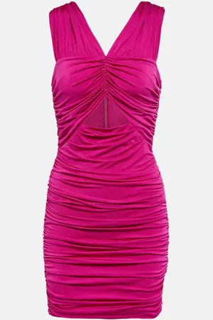 LOVESHACKFANCY Bayana ruched cutout minidress