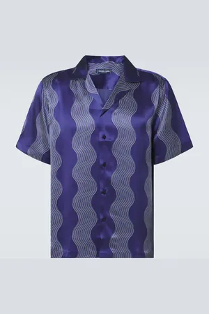 Frescobol Carioca Roberto printed silk bowling shirt