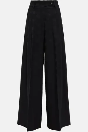 Dolce & Gabbana High-rise wool-blend wide pants