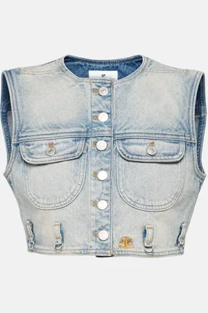 Courrèges Cropped denim vest