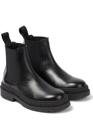 VERSACE Greca leather Chelsea boots