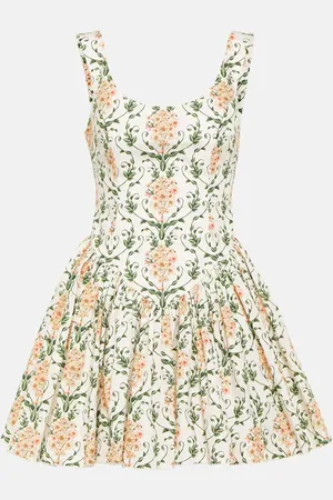 Agua by Agua Bendita Pluma floral corset cotton dress