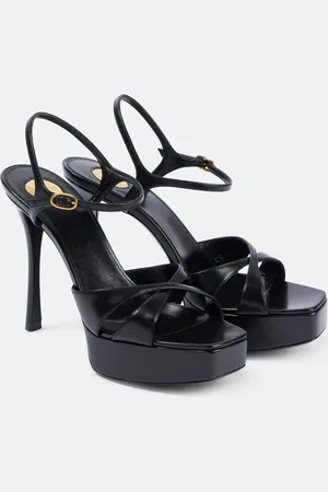 Saint Laurent Debbie 85 leather platform sandals