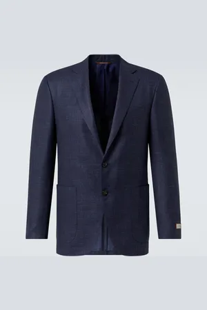 CANALI Wool, silk, and linen blazer