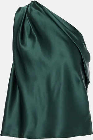 The Sei Silk one-shoulder top