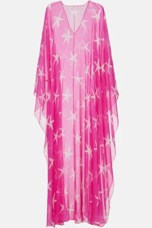 VALENTINO Printed silk chiffon kaftan