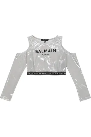 Balmain Logo off-shoulder top