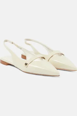 Max Mara Leather slingback ballet flats