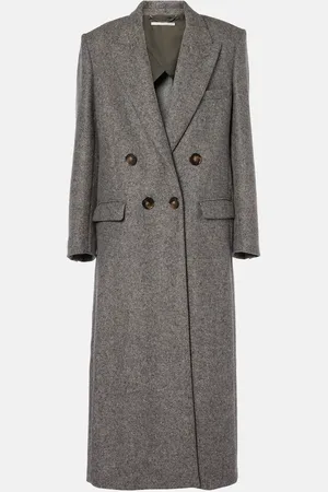 Stella McCartney Double-breasted wool and silk-blend coat