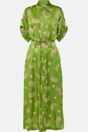 ALÉMAIS Dice paisley silk shirt dress