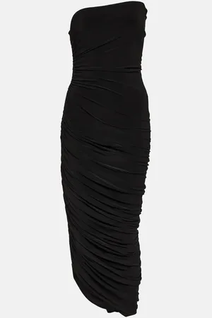 Norma Kamali Diana strapless jersey midi dress