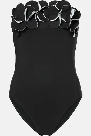 Karla Colletto Tera embroidered bandeau swimsuit