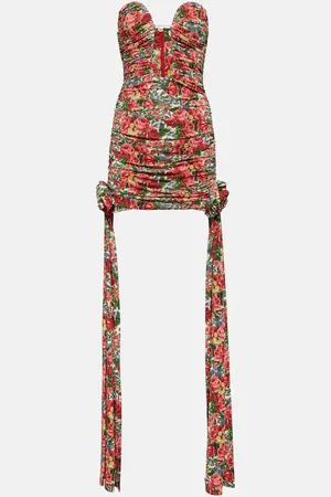 MAGDA BUTRYM Floral ruched minidress