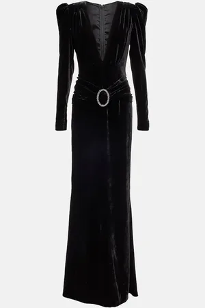 Alessandra Rich Embellished velvet gown