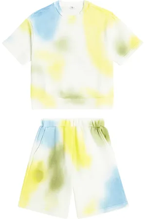 Il gufo Tie-dye cotton T-shirt and shorts set