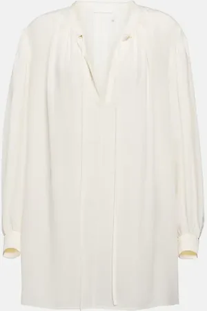 Chloé Tie-neck silk satin shirt
