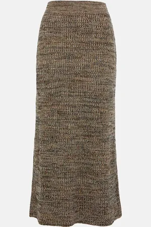 Chloé Cashmere and silk-blend skirt
