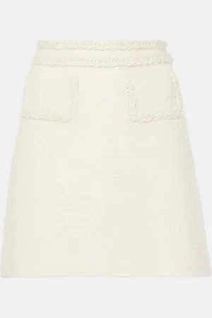 Giambattista Valli High-rise wool-blend tweed miniskirt