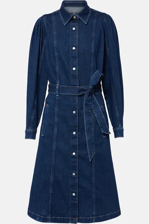 7 for all Mankind Denim midi dress