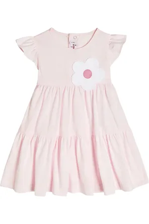 Il gufo Baby appliquÃ© cotton jersey dress