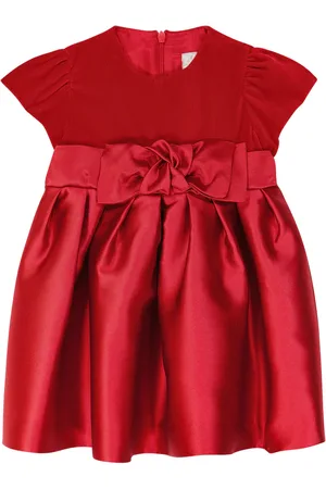 Il gufo Baby bow-appliquÃ©d dress