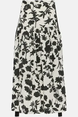 Max Mara Udente floral cotton maxi skirt