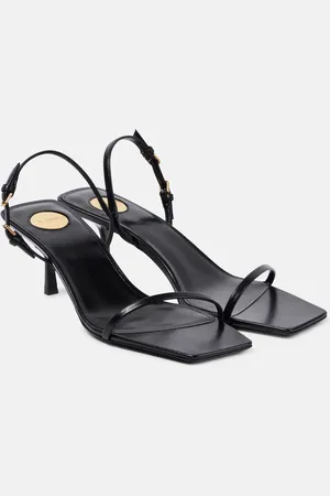Saint Laurent Jaspe leather sandals