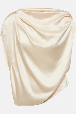 The Sei Draped silk satin top