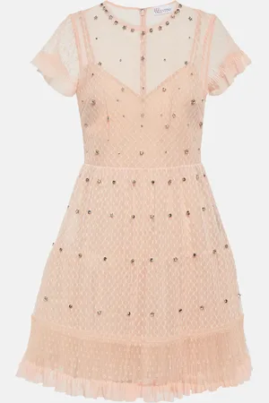 RED Valentino Embellished point dâesprit tulle minidress