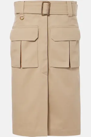 Chloé Saharienne cotton gabardine cargo skirt