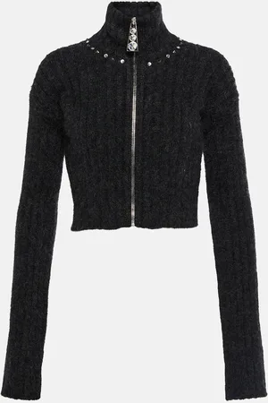 Alessandra Rich Embellished wool-blend sweater