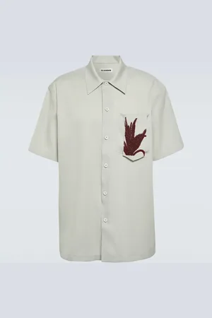 Jil Sander Embellished virgin wool shirt