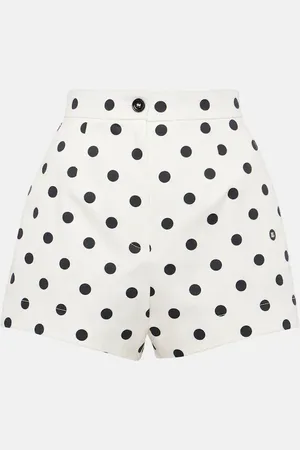 Dolce & Gabbana Polka-dot high-rise cotton-blend shorts